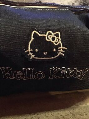 Hello Kitty Dark Blue Kids Crossbody Bag with Embroidered Logo